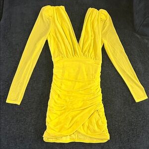 Vibrant Yellow Long Sleeve Dress